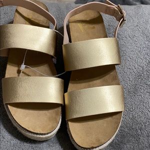 Gold women sandals